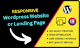 create a responsive wordpress website or landing page