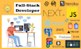 create websites using nextjs, angularjs, and reactjs as a full stack developer