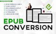 convert PDF to epub and doc docx indesign to  ebook