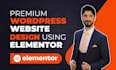 create a modern wordpress elementor website using elementor pro