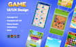 design amazing game UI UX and game assets