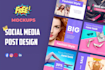 create eye catching social media posts to boost your page
