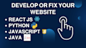develop python java , javascript scripts or projects