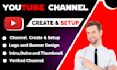 do youtube channel create and setup with logo and banner
