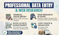 do excel data entry, CRM data entry, shopify data entry