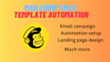 design mailchimp template and setup automation