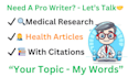 do medical research, health articles with citations