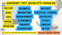write urgent essays, proposals, reports and articles