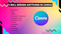 create anything or any design in canva pro