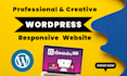 build a  responsive wordpress website  using elementor pro