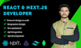 be your react js and next js developer with backend stuff