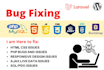 fix website bugs CSS, react, vuejs, javascript, laravel, wordpress