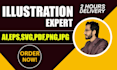 deliver vector illustration in adobe illustrator
