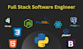 develop custom software solutions using python, javascript, HTML, CSS, and react