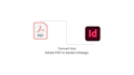 convert PDF to indesign