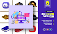 create high quality modern 3d icon or favicon design in 6 hours