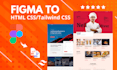 create stunning responsive websites with HTML, javascript and tailwind CSS fast