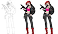create line art and character design with all style