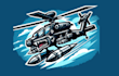 make a high quality attack helicopter mascot logo with new concept
