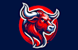 create amazing red bull head mascot logo in express delivery