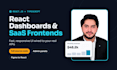 build a react js admin dashboard, saas frontend or web app