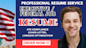 write usajobs and federal resume, cover letter, linkedin profile