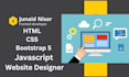 be your front end developer, will do front end development