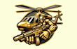design awesome modern attack helicopter mascot logo only 15 hours