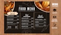 canva menu design, food menu, restaurant menu design