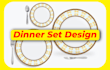 do ceramic dinner set decal art layout design