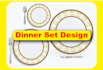 do ceramic dinner set decal art layout design
