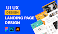 create a modern landing page uiux design in figma and adobe xd within 24 hours