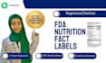 create your fda nutrition fact label  and review your label for compliance