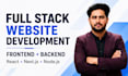 build full stack website as front end developer backend developer