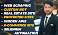 do website scraping, web scraper, and custom data scraping