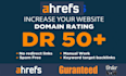 increase DR, domain rating, ahrefs dr 50 plus