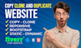 create, copy clone website in HTML CSS bootstrap
