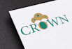 create trendy crown, jewelry, lawyer minimalist logo