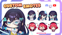 draw cute chibi emotes, sticker or sub badges for your twitch or discord