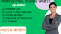 write you ats optimized resume, IT resume, scrum master, cover letter , linkedin