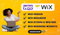 do wix website, wix redesign, wix ecommerce, wix business website and wix studio