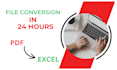 convert pdf to excel