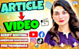 convert your article to video using invideo