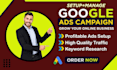 setup and manage google ads, adwords  PPC campaign
