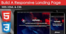 create responsive HTML , CSS landing pages