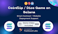code a coinflip game and playable website on solana blockchain