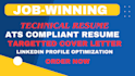 write a professional ats engineering resume, technical, tech, it resume writing