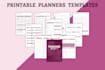 create planner template, custom journal, printable calendar