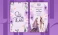 design wedding invitation card with couple illustration