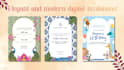 design modern and elegant digital invitation cards